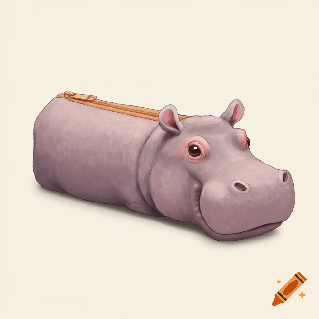 a-purple-hippo-pencil-pouch-with-a-zipper-on-craiyon