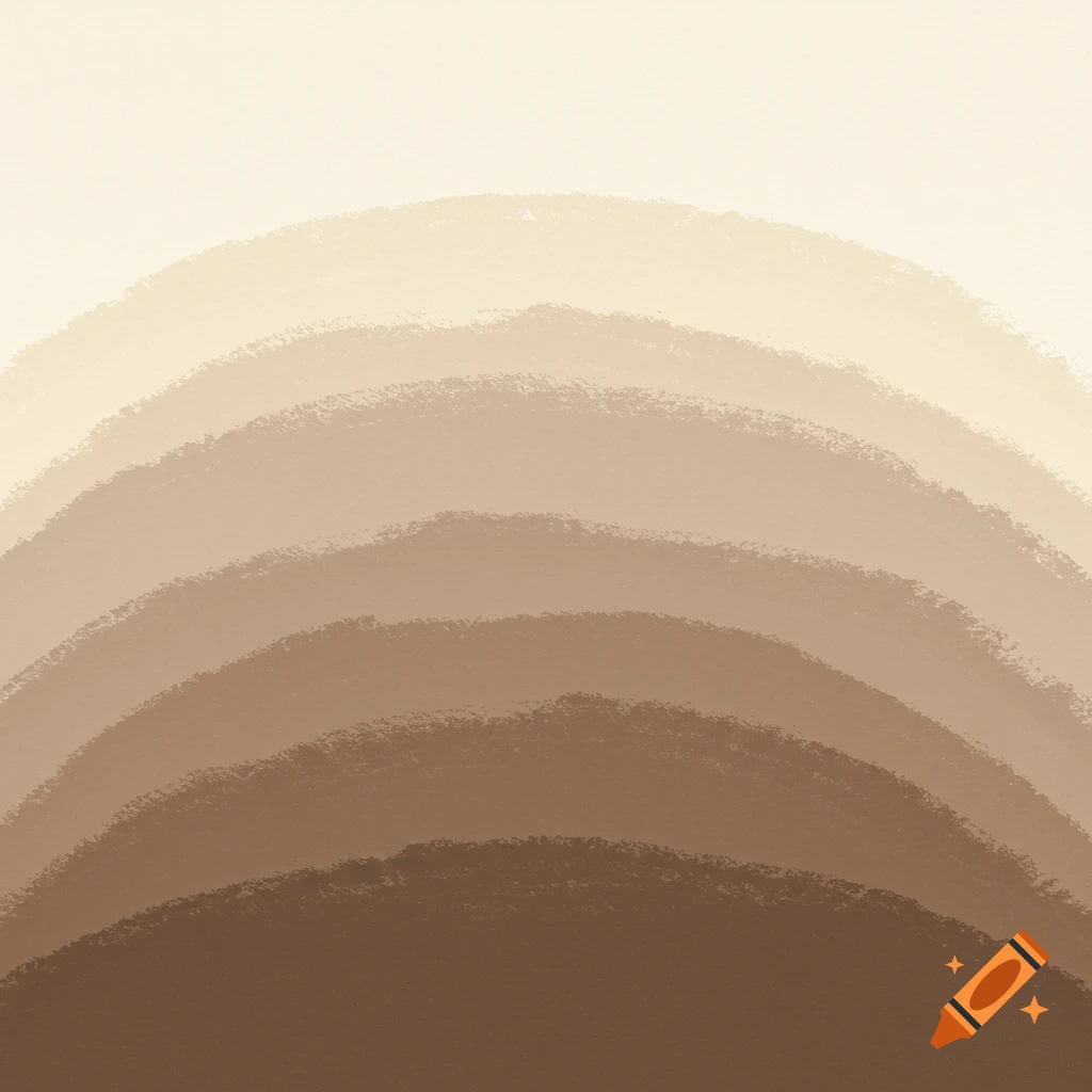 Curved beige and brown color bands.