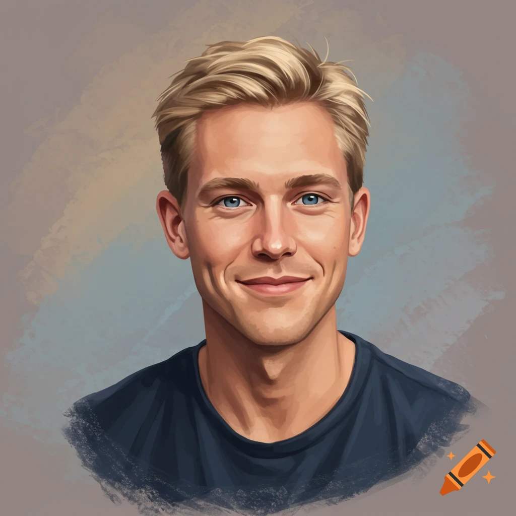 Portrait of a smiling blonde man