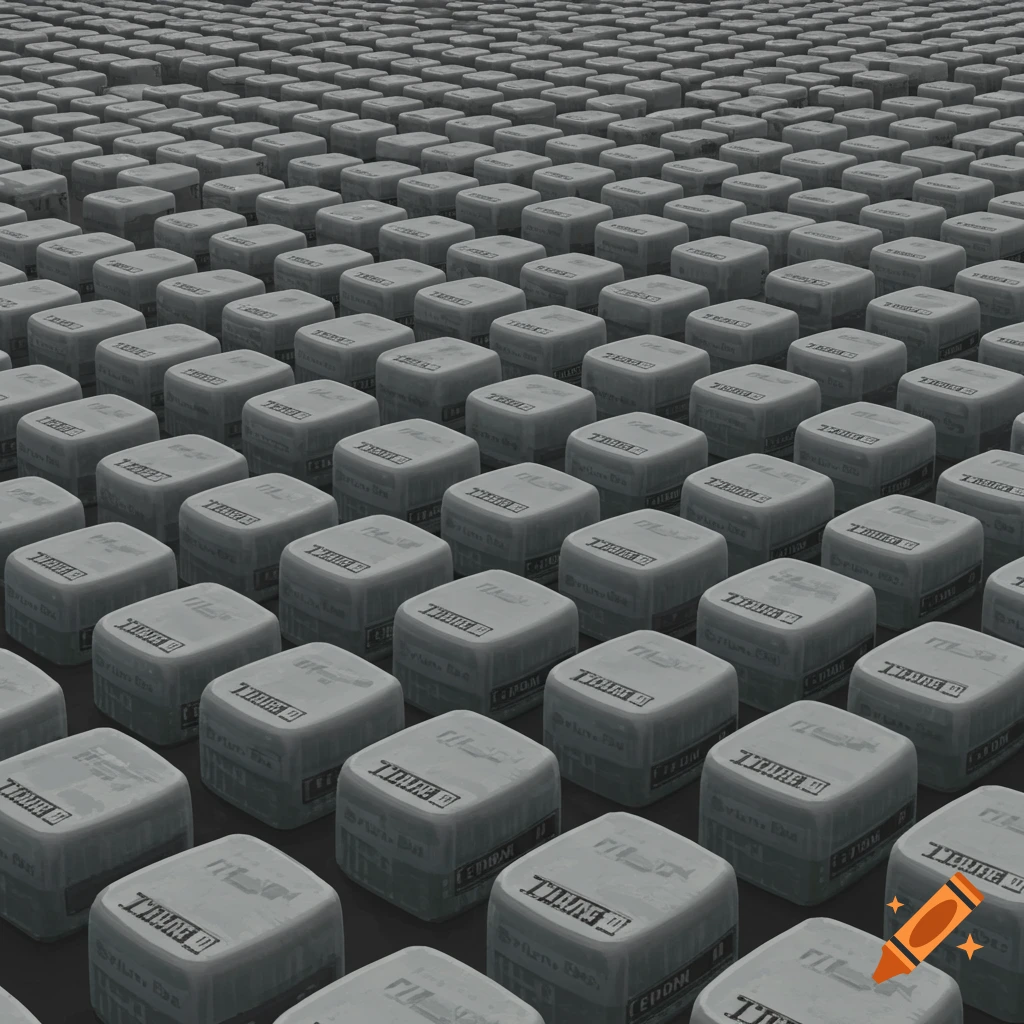 An endless grid of gray labeled blocks.