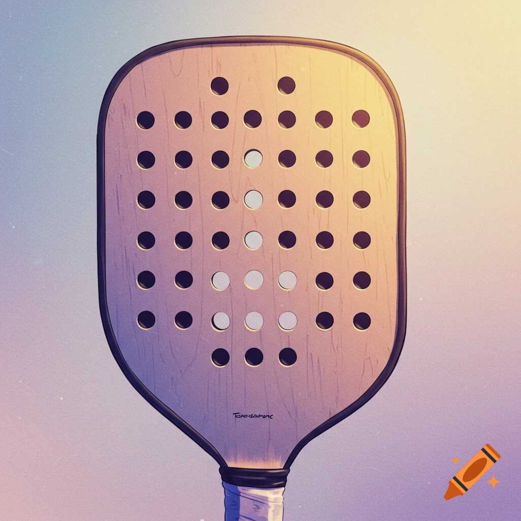 A paddle with holes is shown.