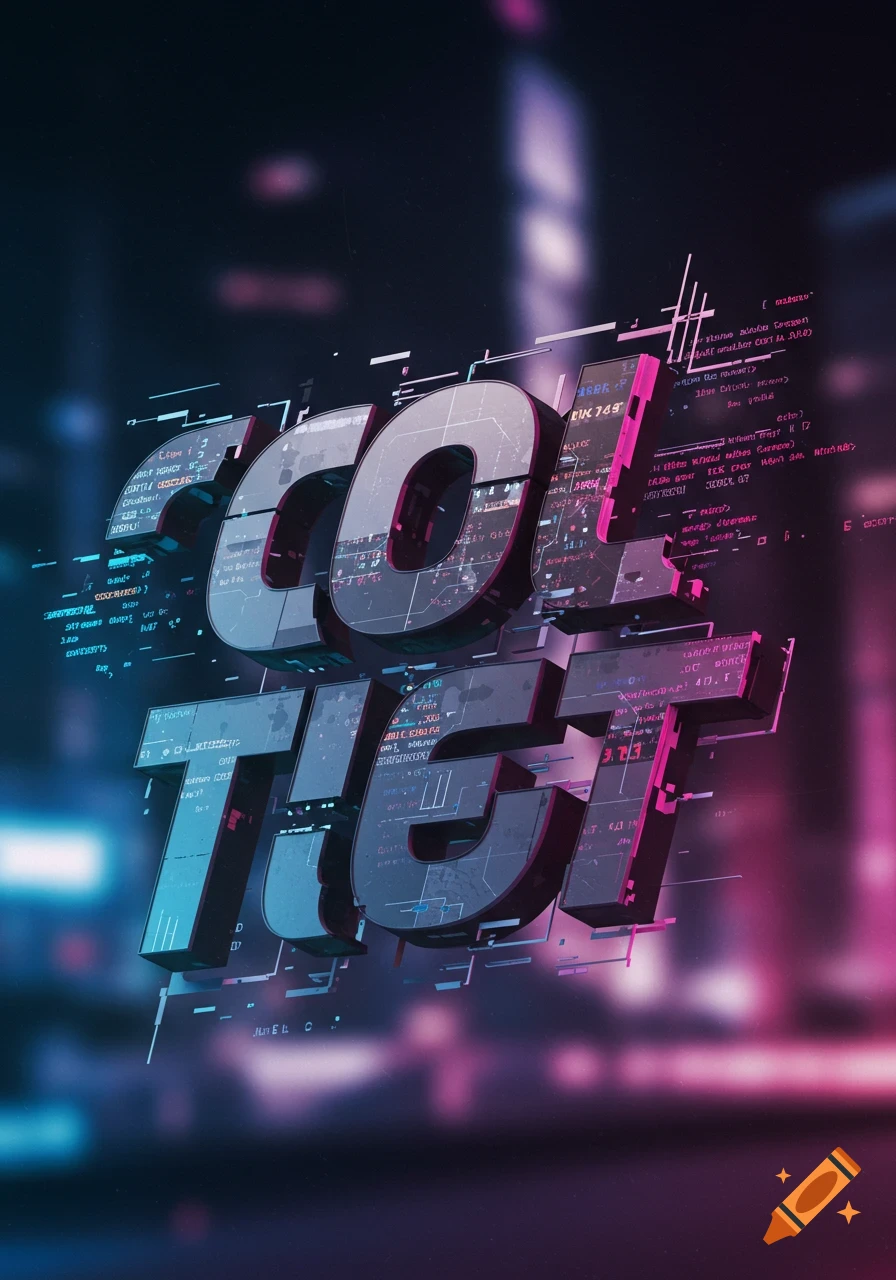 3D text 'CODING' against a dark urban background with digital elements and code snippets.