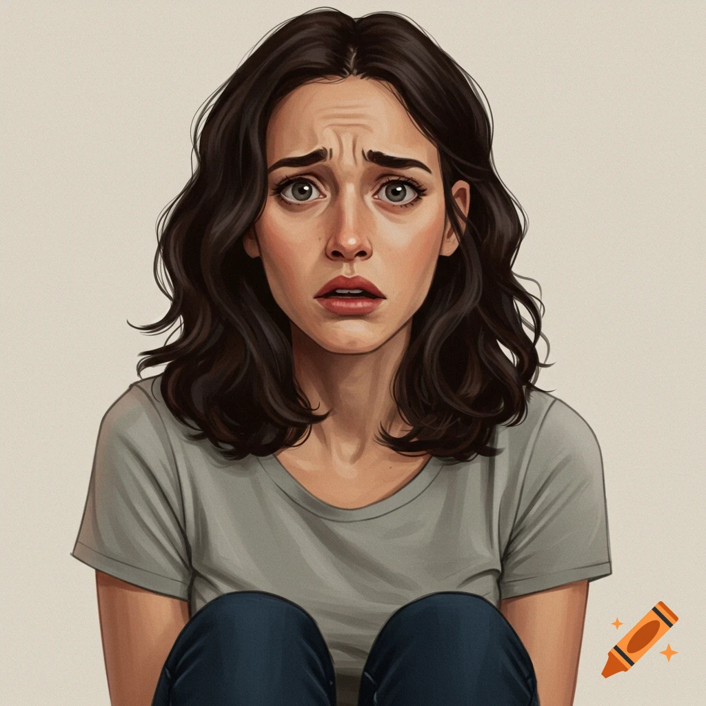 Portrait of a woman looking worried
