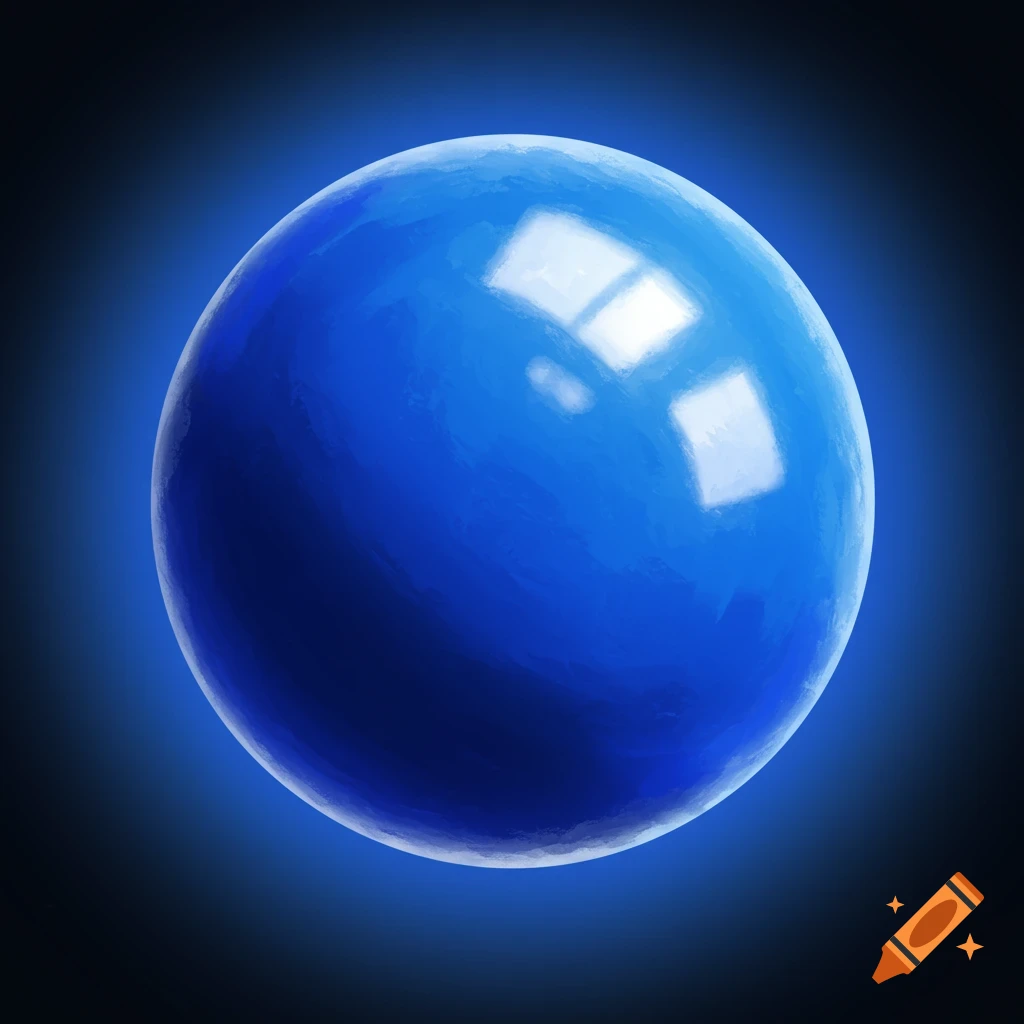 A glowing blue sphere.