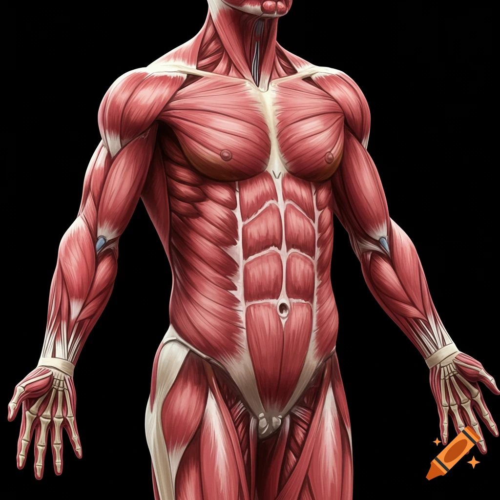 Image of the human muscular system.