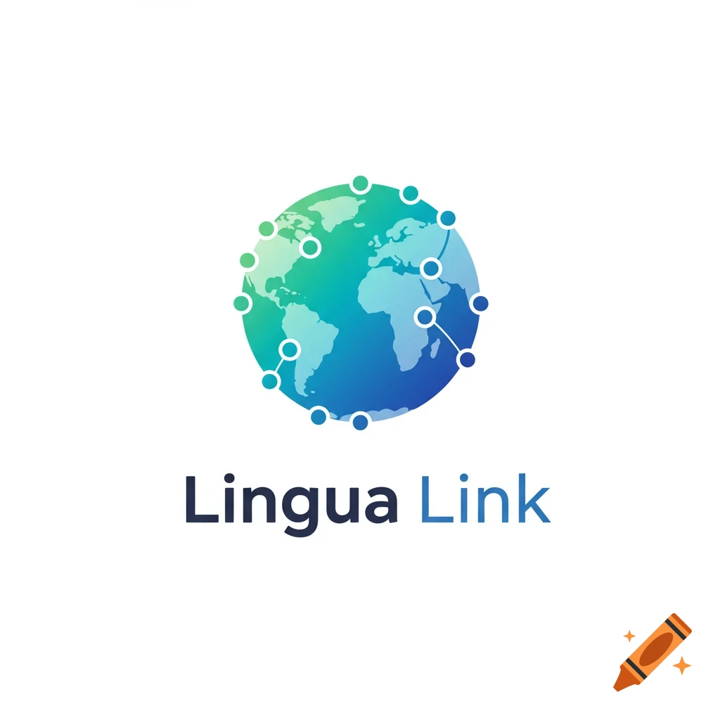 Lingua Link logo with globe and network