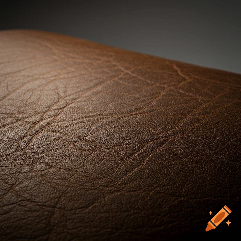 Close-up of brown leather texture