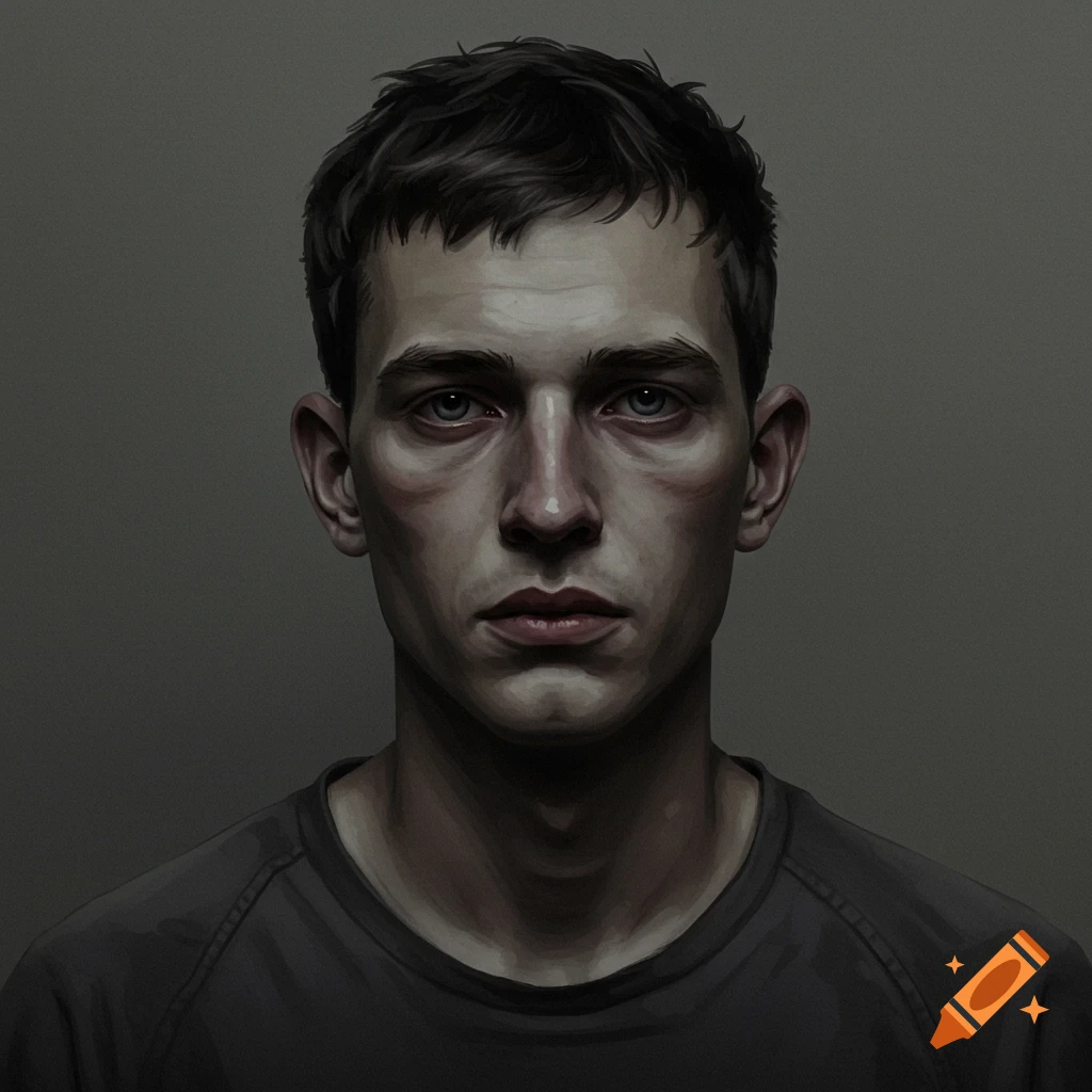 Man's face for a mug shot