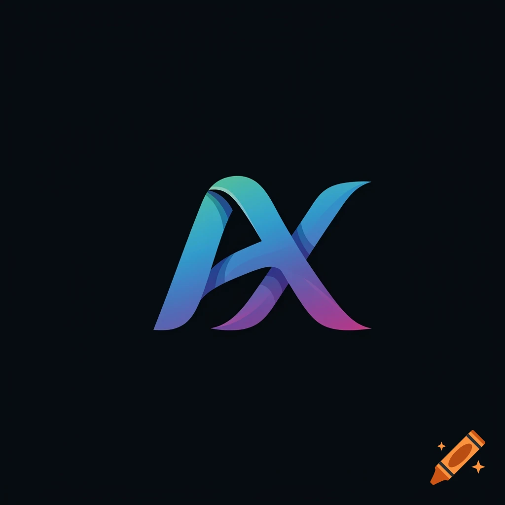 A stylized colorful logo design combining the letters A and X.