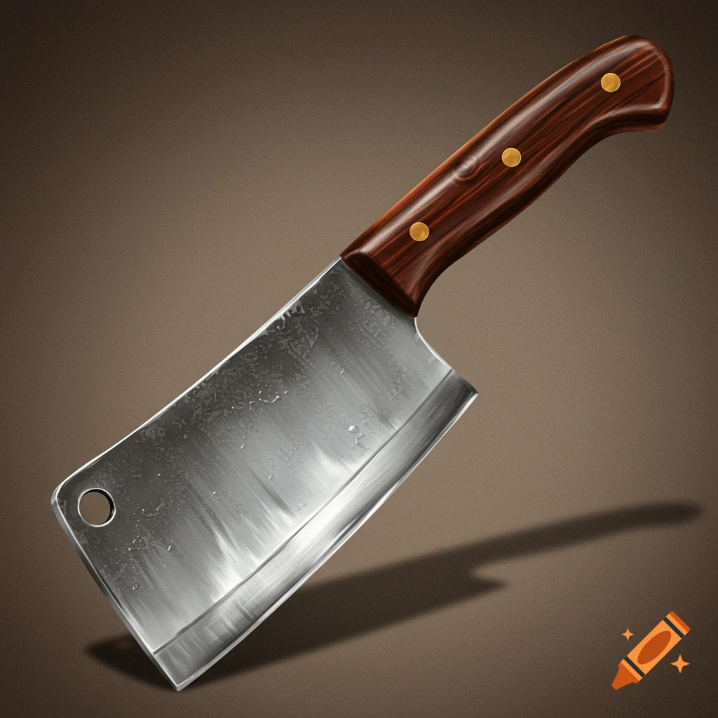 A meat cleaver.