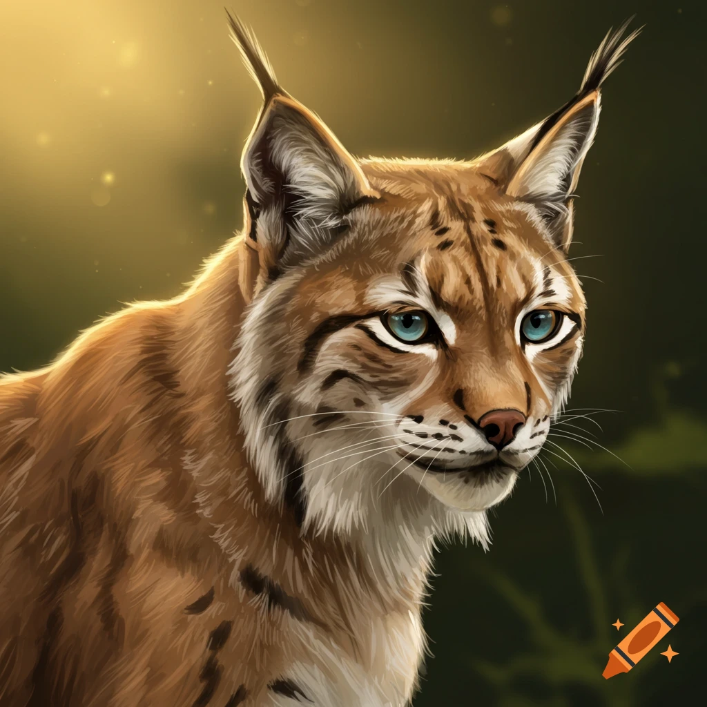 A lynx face looking right