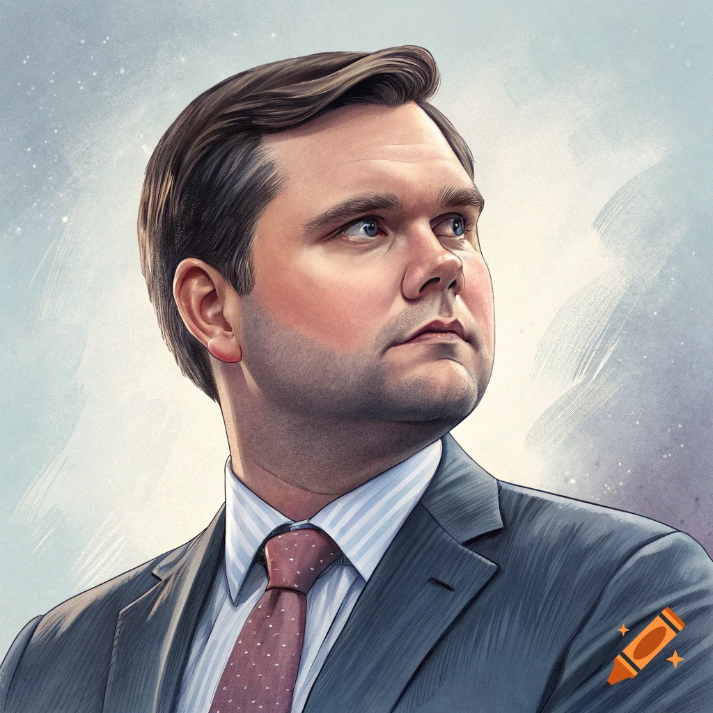 Stylized illustration of a man in a suit looking upward.