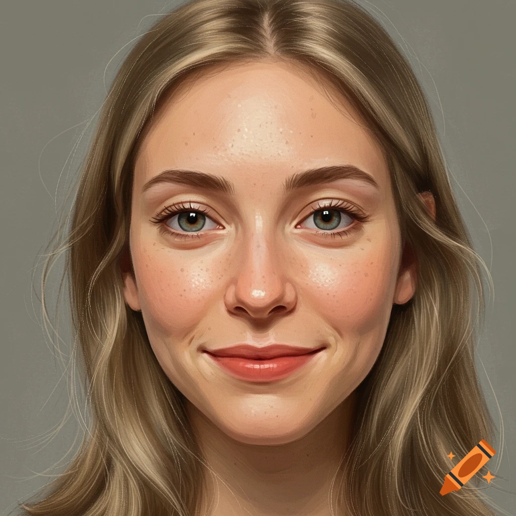 A smiling woman with blonde hair and freckles.