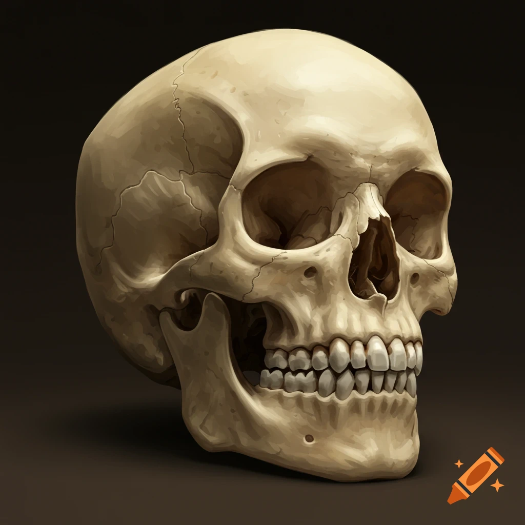 A human skull.