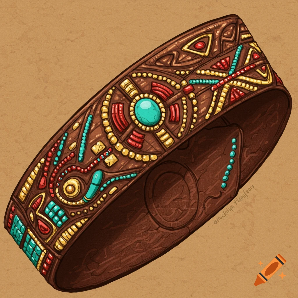 A decorated African-style belt.