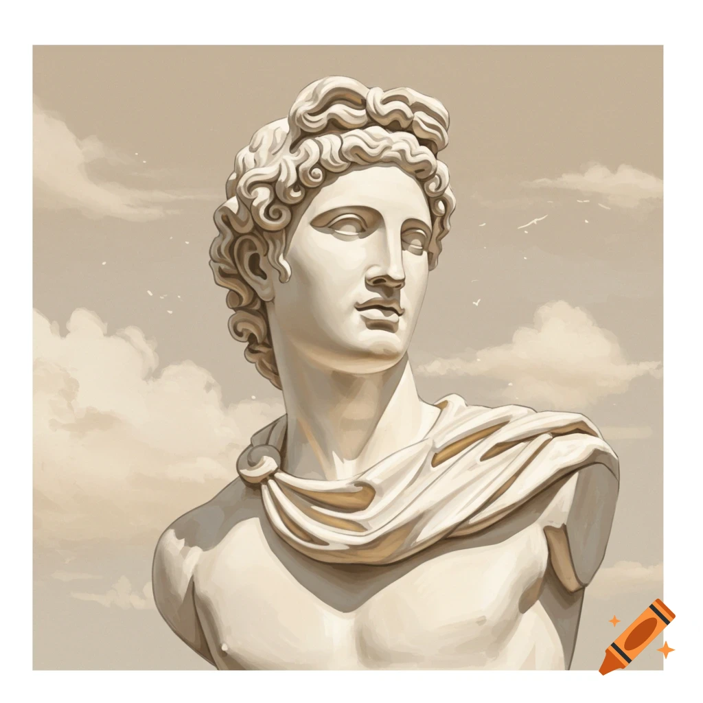 A classical Greek sculpture bust