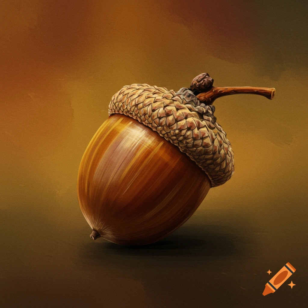 A single acorn.