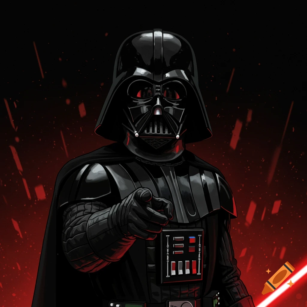 Darth Vader pointing at the viewer