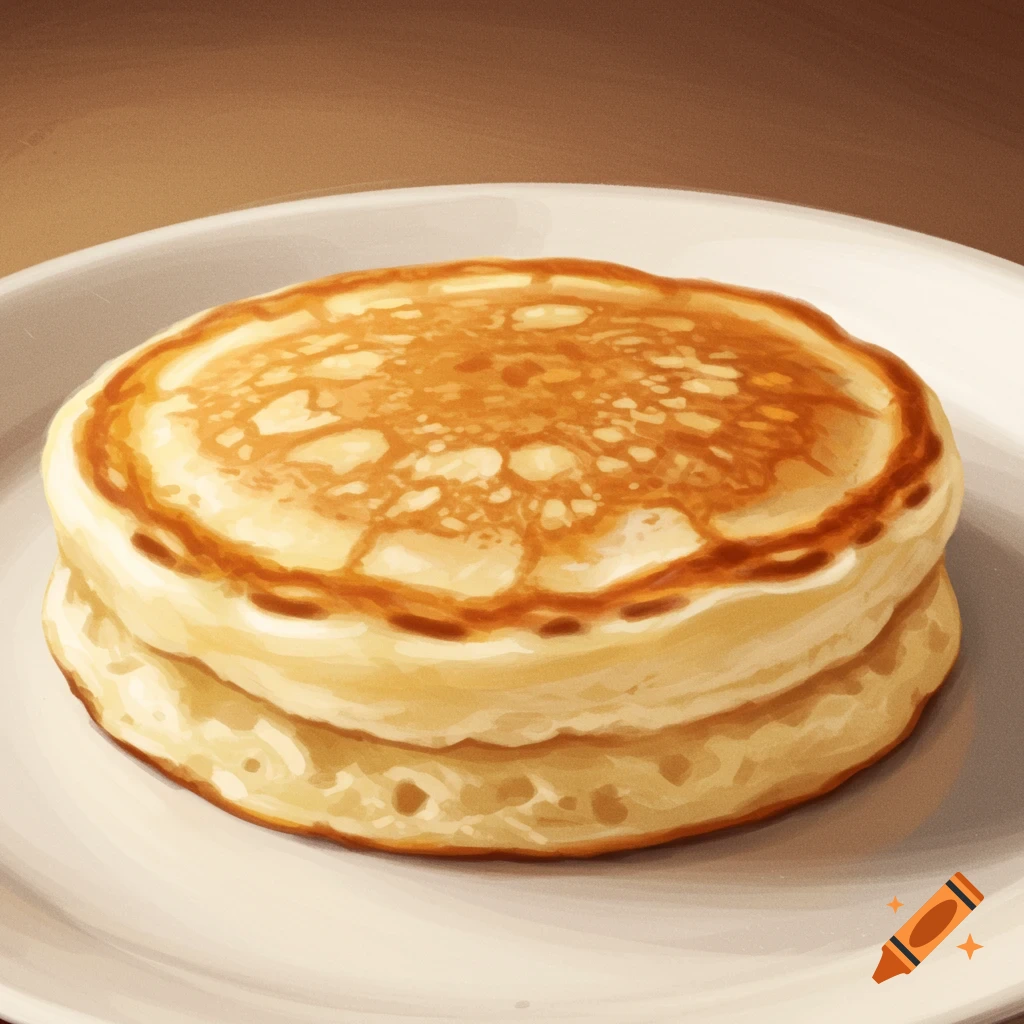A stack of pancakes on a white plate.