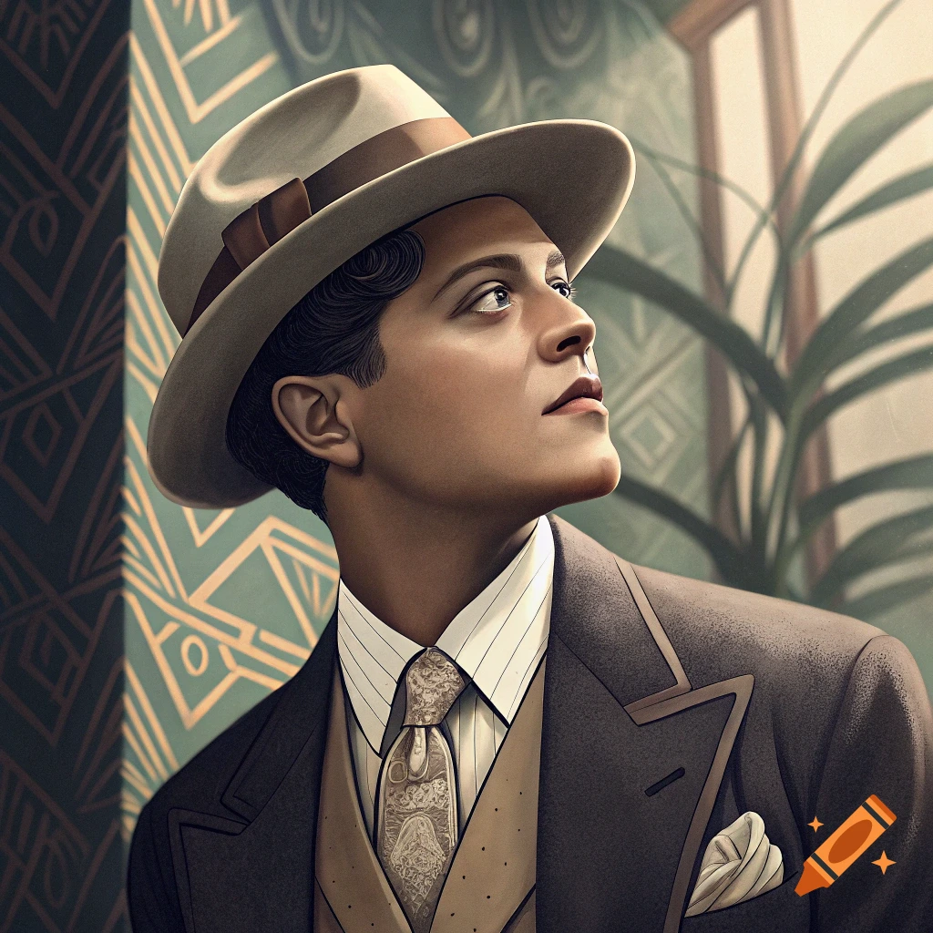 Vintage portrait of man in suit and hat