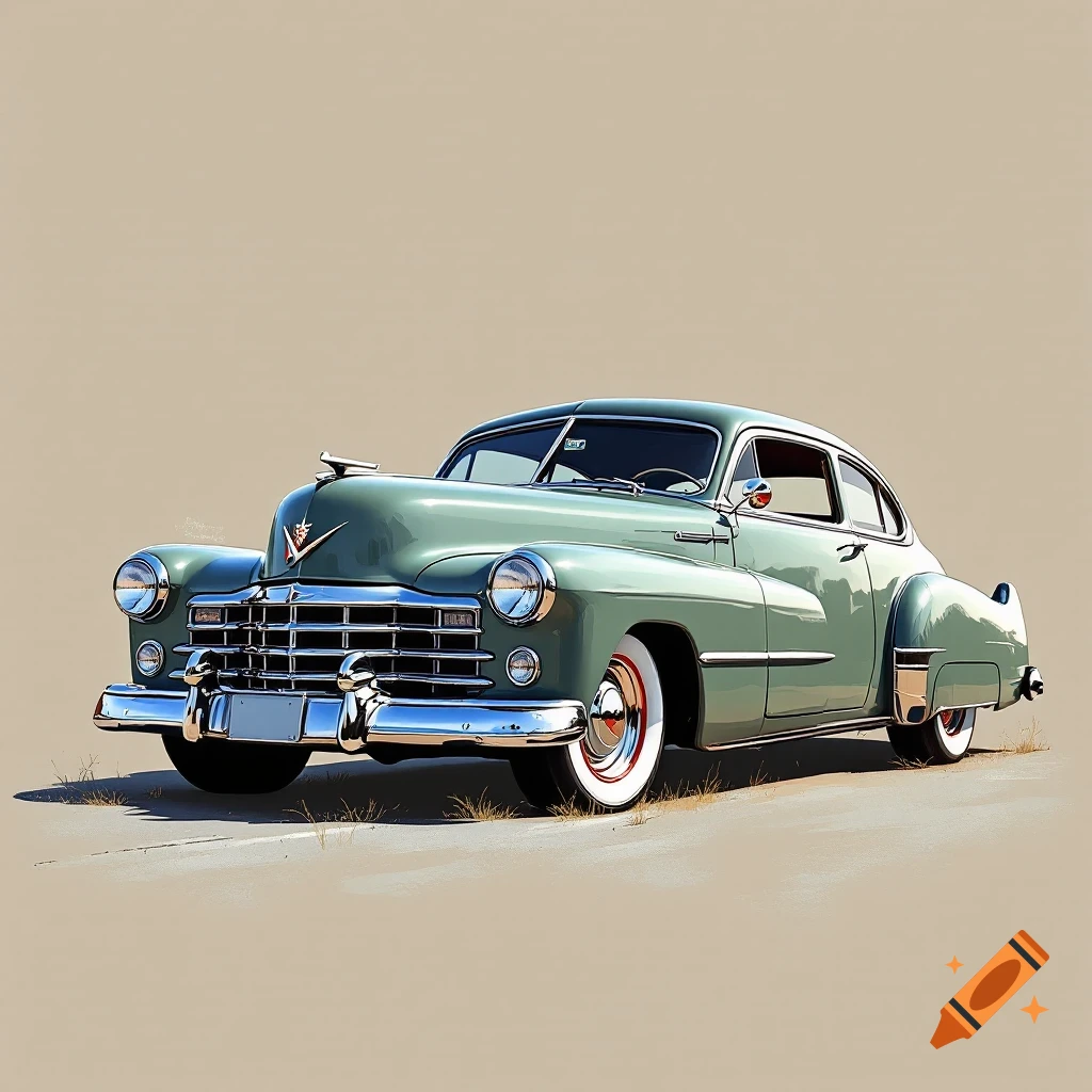 A vintage green Cadillac Hot Wheels car.