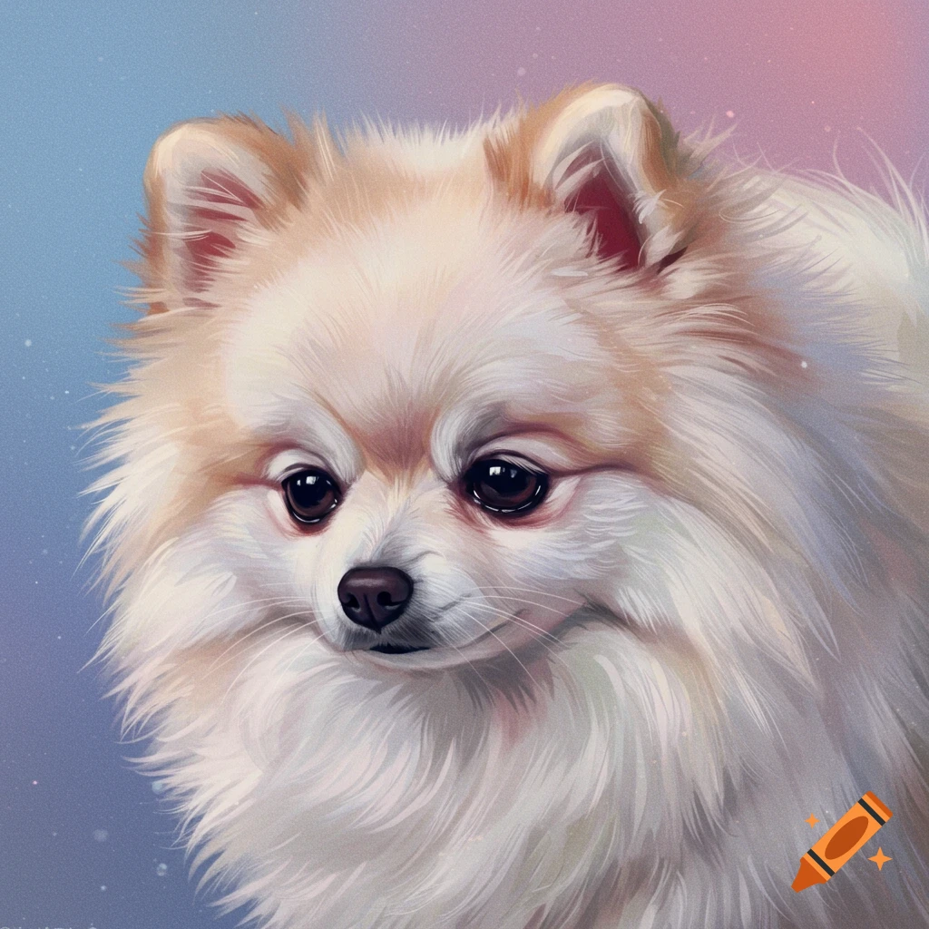 A gloomy Pomeranian dog