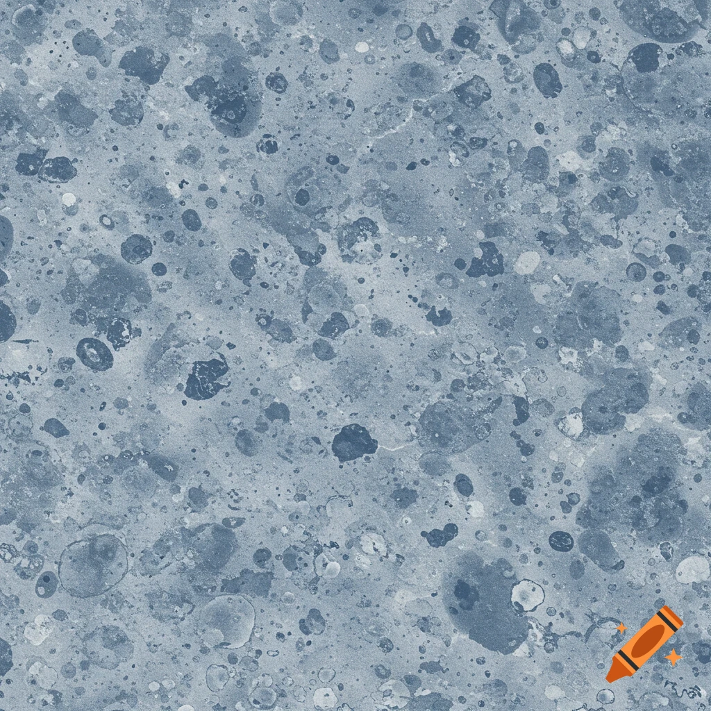 Abstract blue-grey texture with dark spots and granular detail.