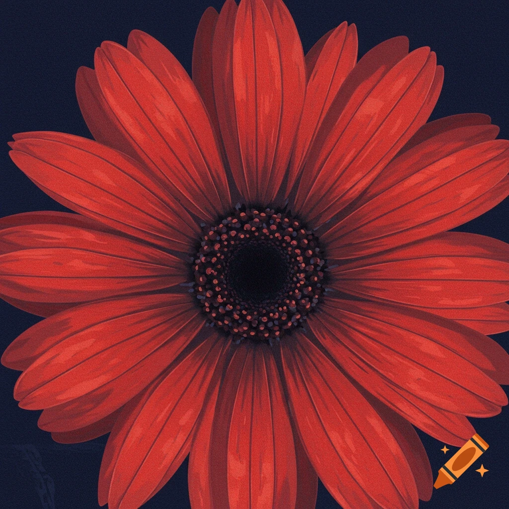 Close-up of a vibrant red flower.