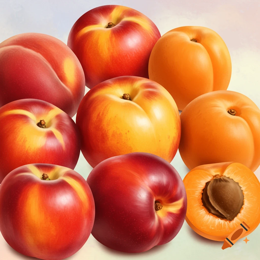 Various stone fruits including peaches, nectarines, and apricots.