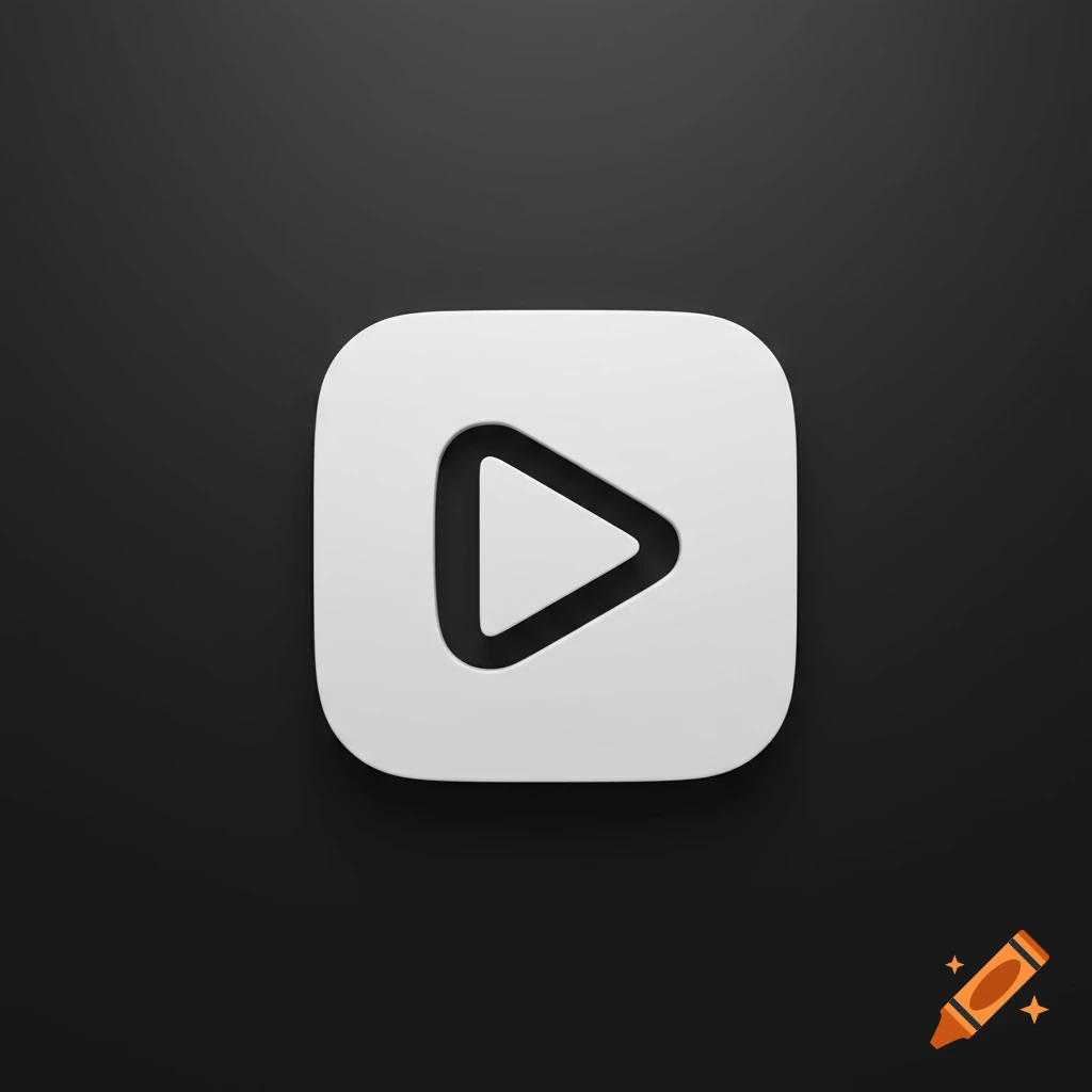 A white play button icon on a dark background.