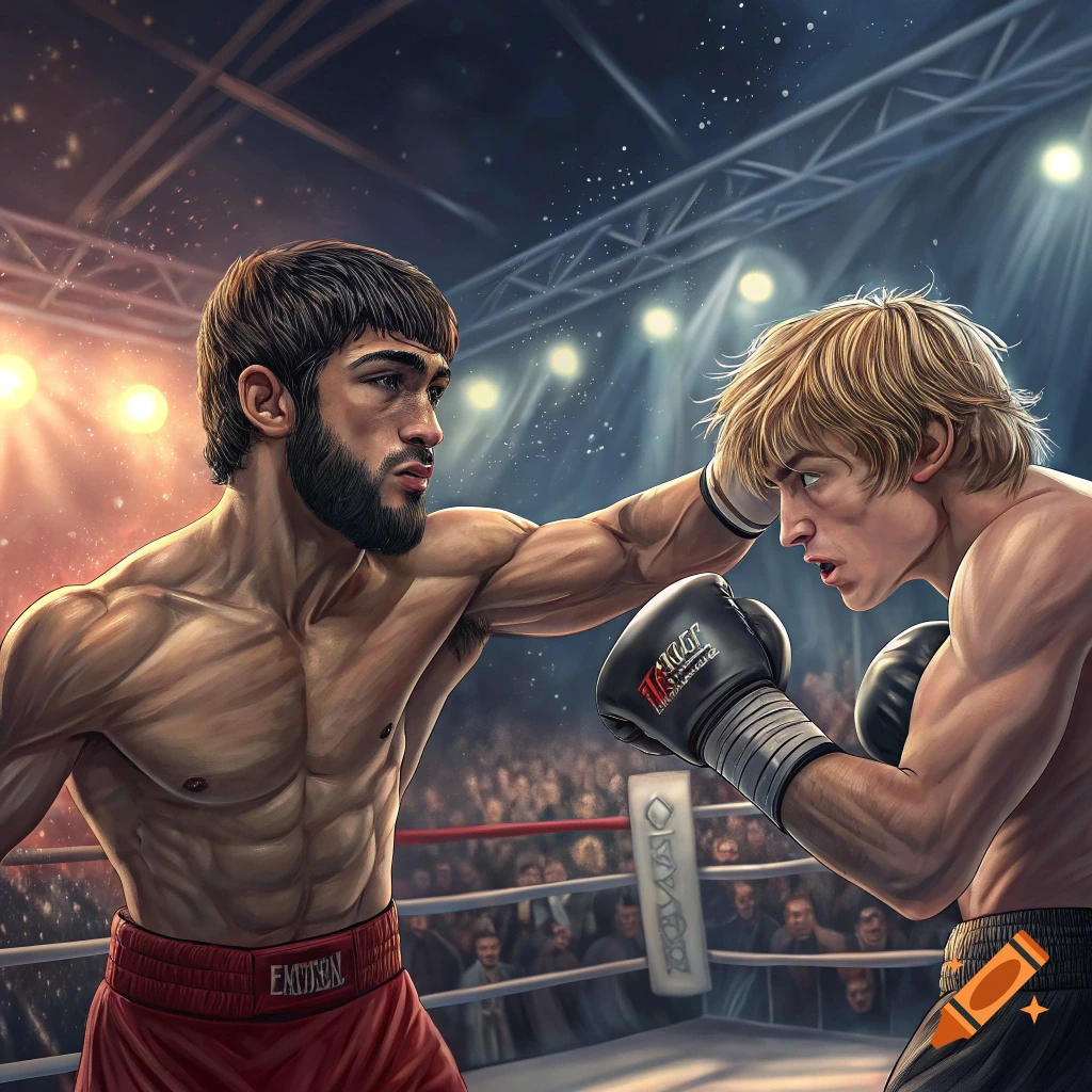 Illustrative image of two boxers exchanging blows in a boxing ring