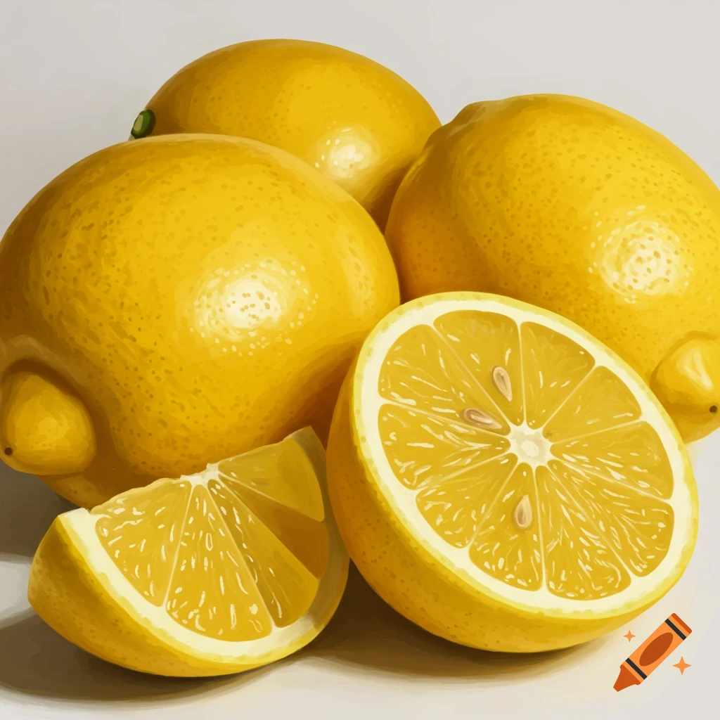 Several whole lemons and one cut in half