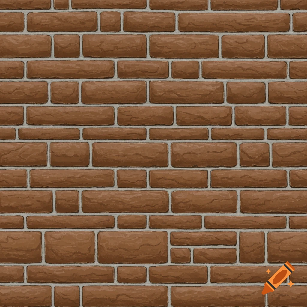 A seamless texture of a brown brick wall.