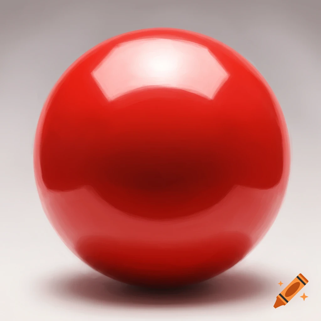 A shiny red sphere.