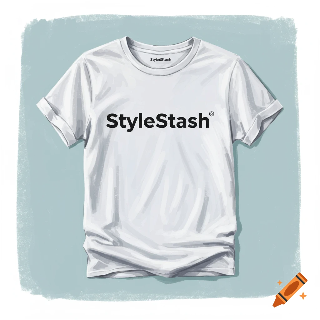A white t-shirt with the black StyleStash logo.
