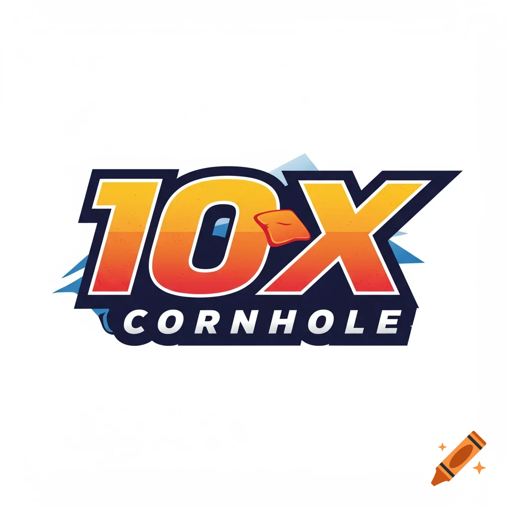 Logo for 10X Cornhole.