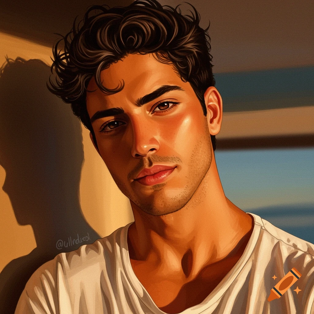 Image of a young man in warm lighting.