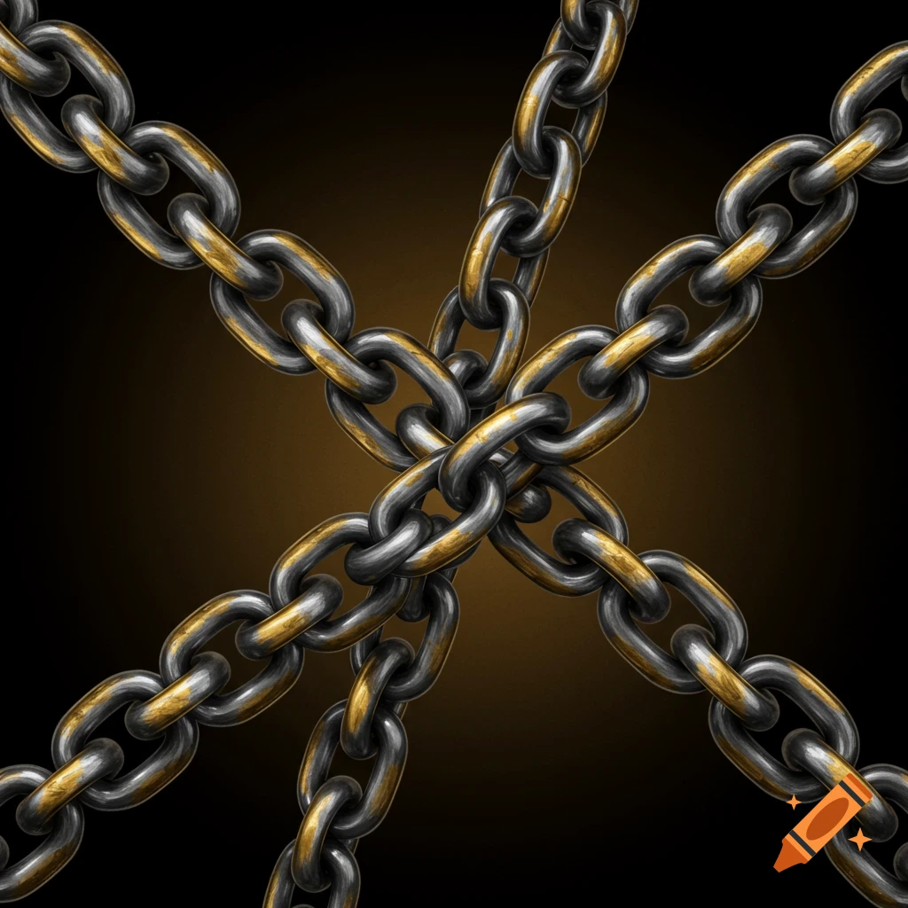 Intersecting metal chains