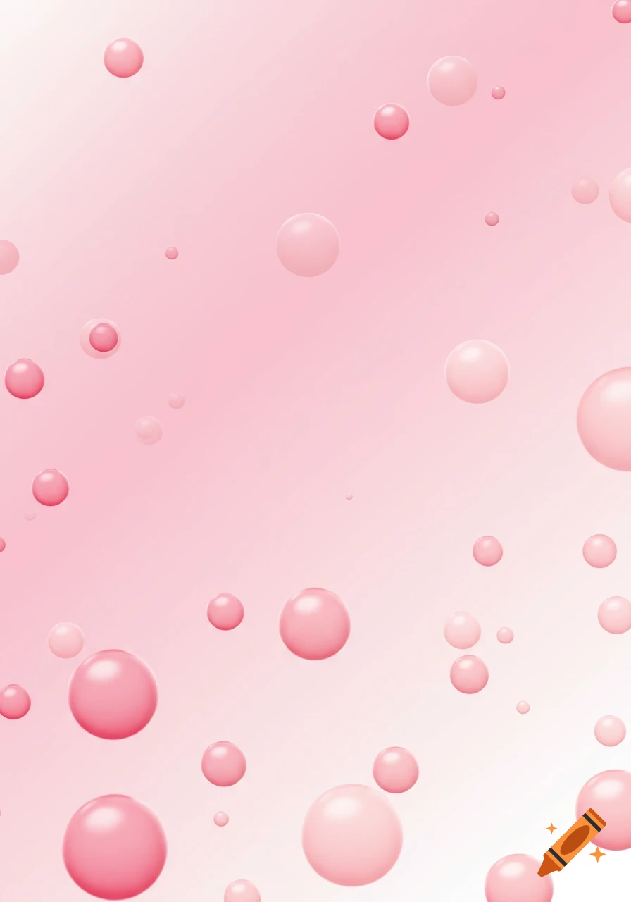 Pink bubbles on a pink gradient background