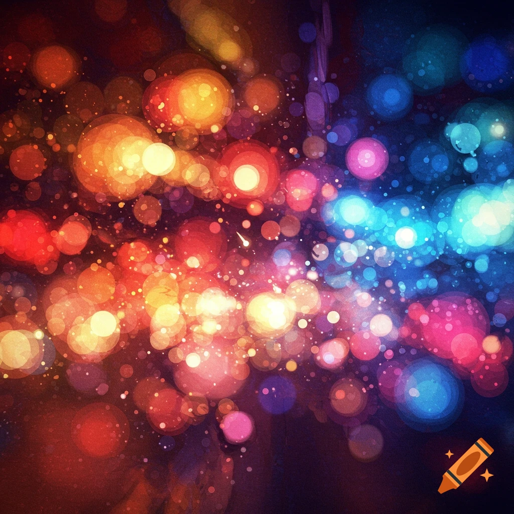 Abstract image of colorful lights like bokeh