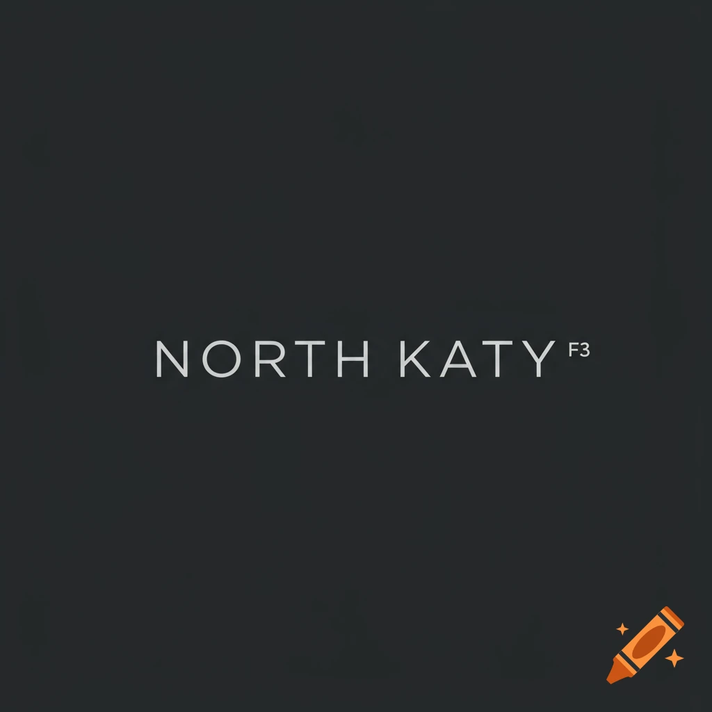A minimalist logo with the text NORTH KATY F³ on a dark background.