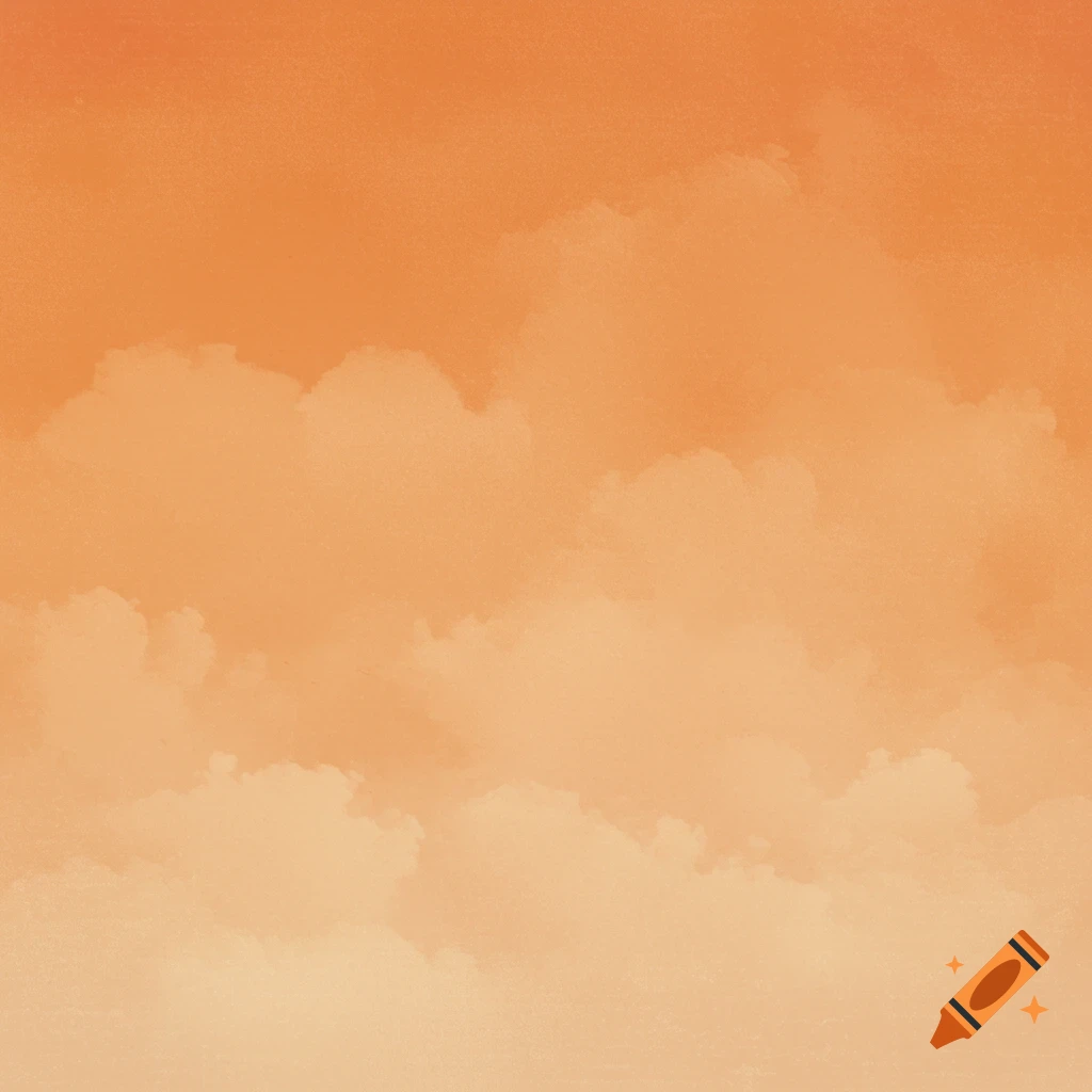 An orange and yellow sky with soft clouds or textures.
