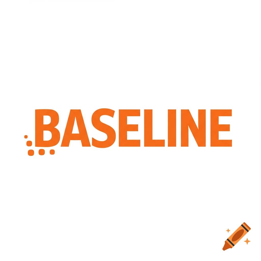 Orange logo with three dots and the word BASELINE