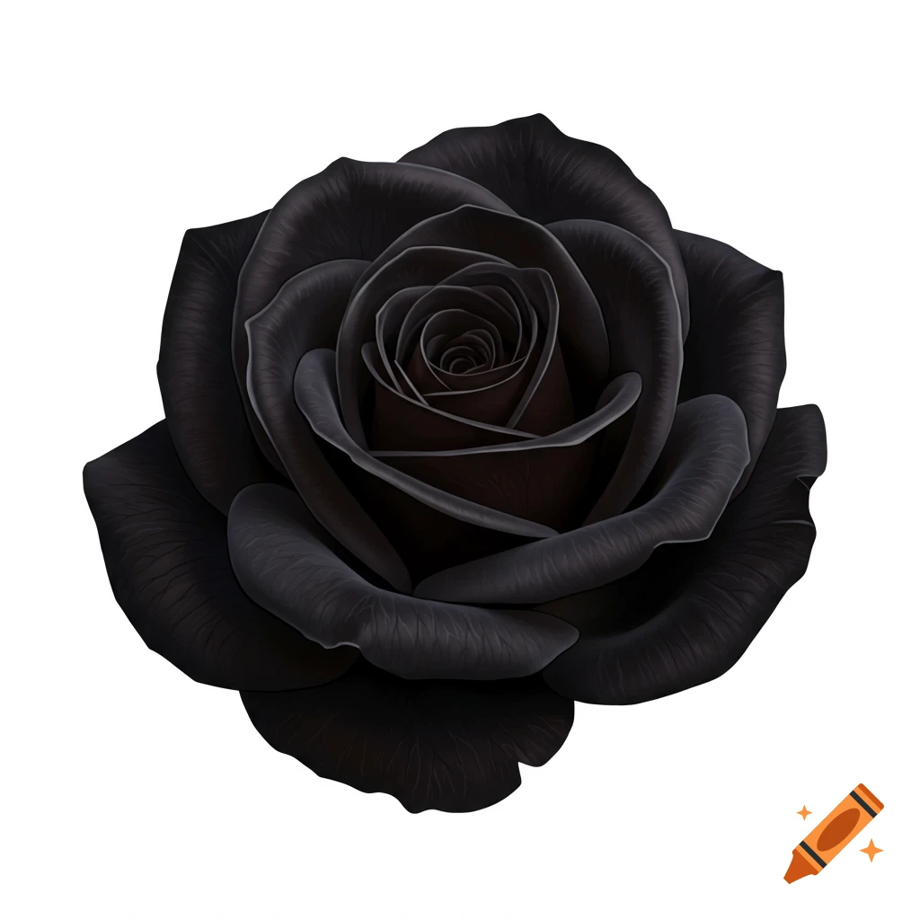 A single black rose.