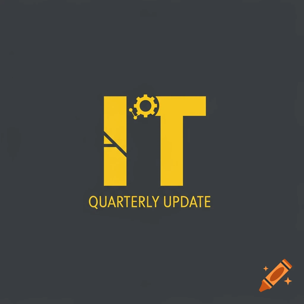 Yellow IT Quarterly Update logo on a dark grey background.