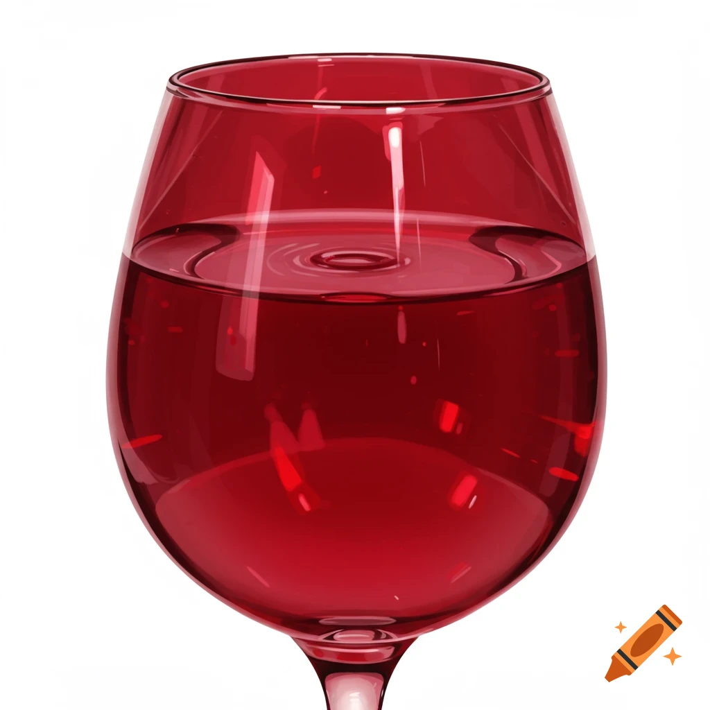 A red liquid in a wine glass