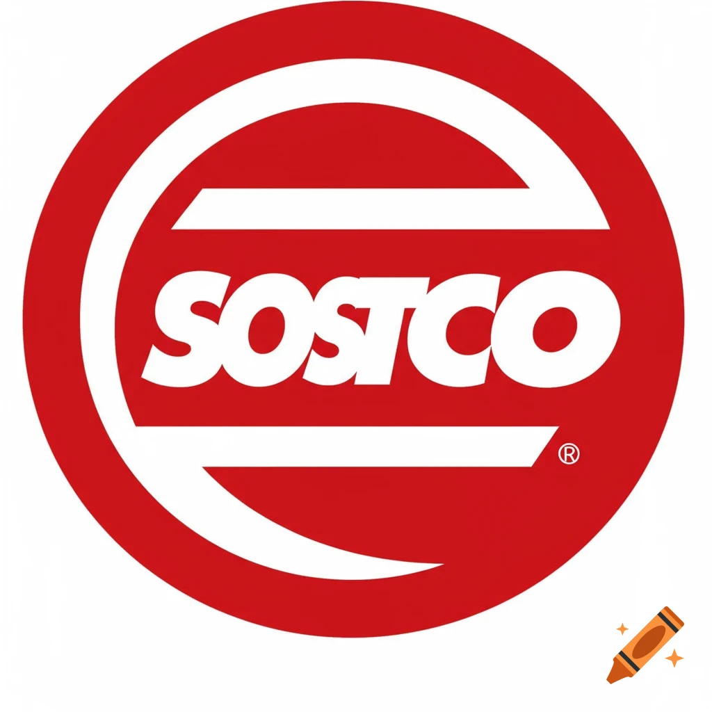 Red and white logo with the text SOSTCO and horizontal lines inside a circle.