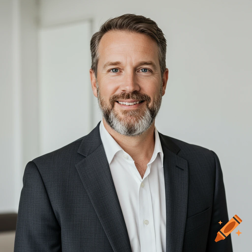Portrait of a professional man in a suit smiling.