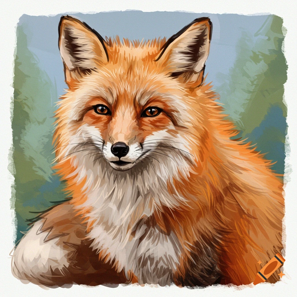 Portrait of a red fox