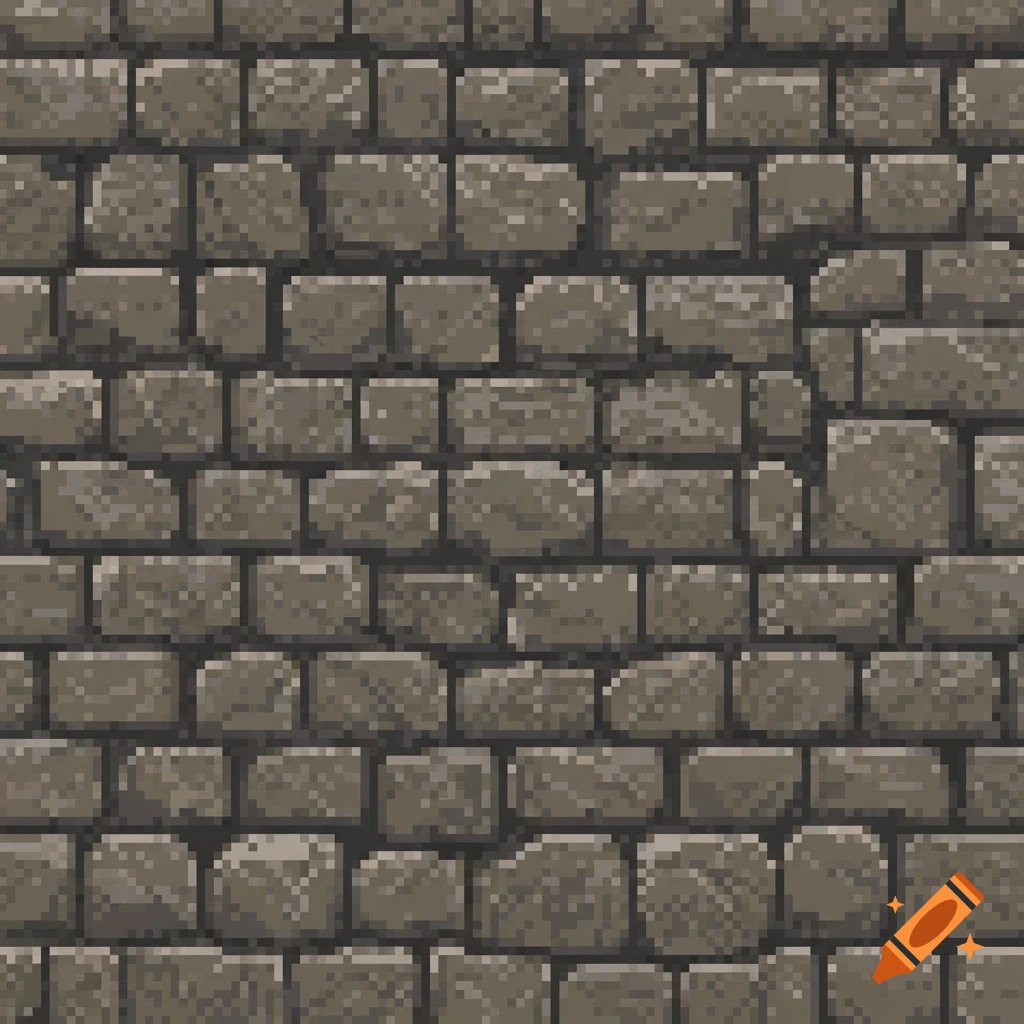 Pixel art stone wall texture